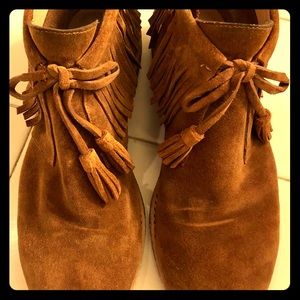 Kate Spade tan suede booties